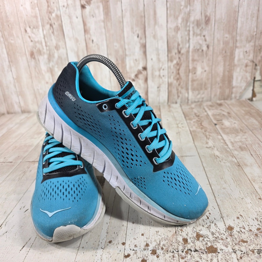 Hoka One One Cavu Womens Running Shoes Blue Black Size 7 WCAVU Low Top Sneakers - Picture 8 of 8